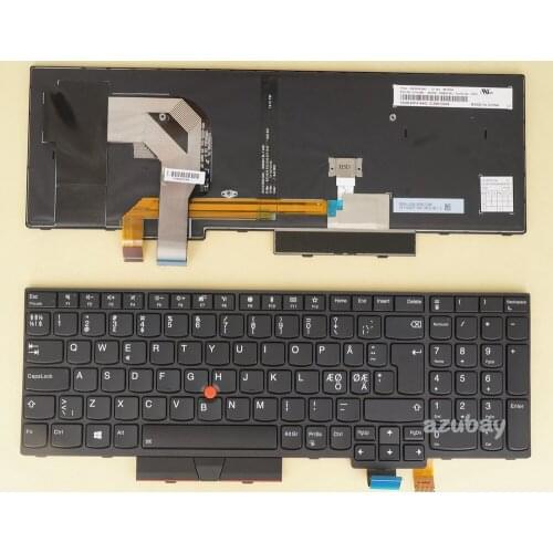 Nordic Swedish Finnish Norwegian Danish Keyboard for Lenovo Thinkpad T570 T580 P51s P52s 01HX298 01HX258 01ER622 01ER581 Backlit