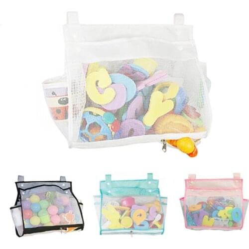 Greater Capacity Bath Toy Organizer Extra Large Opening Bathroom Toy Holder Bottom Zipper Bathtub Toy Storage Bag