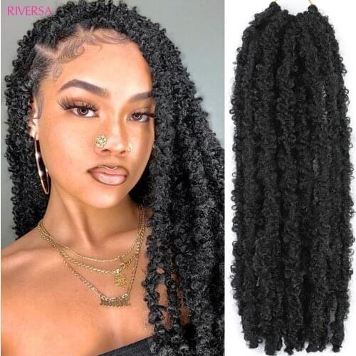 Butterfly Locs Hair 20 Inch Pre Looped Distressed Butterfly Locs Crochet Braids Soft Messy Butterfly Loc Crochet Hair Extensions