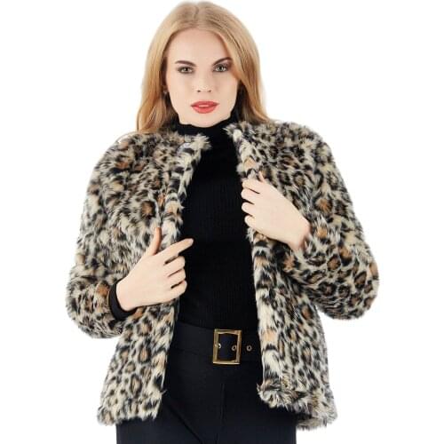 Womens Leopard Patterned Snap Lined Plush Jacket куртка женская пальто женское traf jackets куртка зимняя женская veste femme