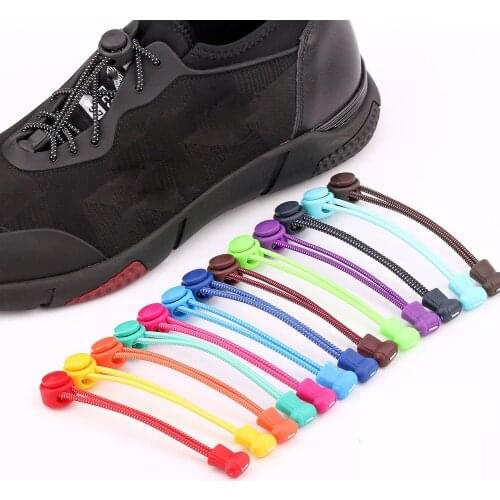 1Pair Elastic Laces Shoe Laces Lazy Laces Quick No Tie Stretching LockShoestrings Rubber Shoelace Sneaker Silicone Shoelaces