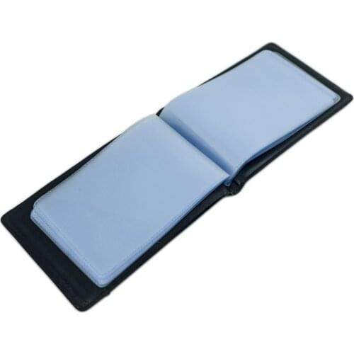 1pc 20 Pocket Hard Business Card Holder ID Card Holder Pocket Case Bus ID Holder Storage Supplies Office Stationery