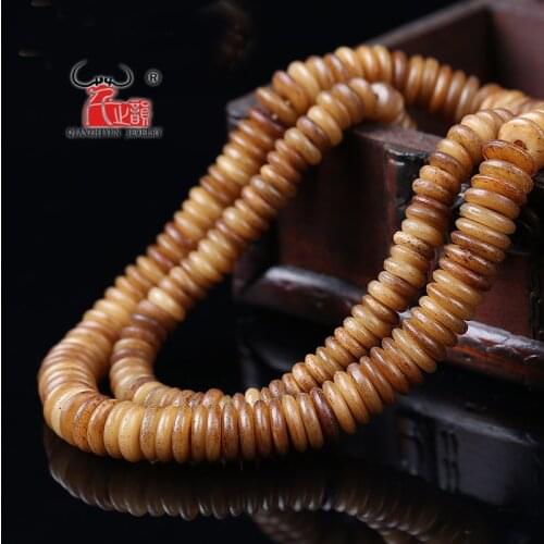 10PCS Natural Tibetan retro yak bone spacer piece of buddhist beads DIY bodhi accessories.hole 1.5mm
