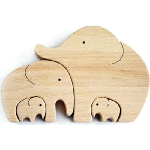 2021 New Hot!! Mothers Day Gift Elephant Mother And Child Family Wooden Ornaments Home Decoration Ornaments