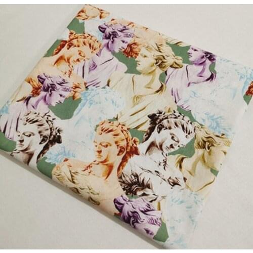 50x105cm Traditional Sculpture Printed Cotton Fabric Design 009 Fabric Patchwork for Cloth Dress Party Home Decor