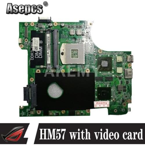 Akemy N4010 Mainboard For DELL Inspiron 14R N4010 CN-0951K7 0951K7 motherboard DAUM8CMB8C0 CN-0M2TVP 0M2TVP HM57 with video card