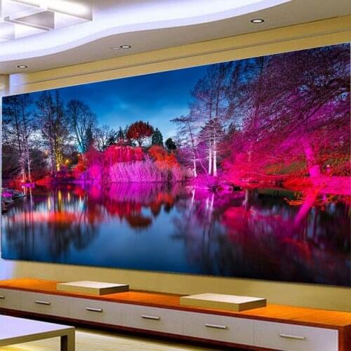 Large forest red tree landscape 5d diy Diamond Painting full square round drill Diamond Embroidery mosaic diamond artZP-2343