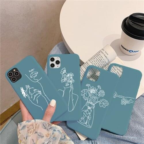 Abstract Art Line Case For Huawei Nova 8 SE 5T Honor 8X 9X 10i 10 20 P30 P20 P40 Lite Y6 Y7 Y9 P Smart 2021 2020 2019 Z TPU Case