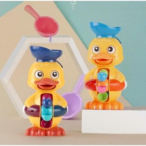Duck Waterwheel Bath Toys Baby Bathing Toy Kids Cute Duck Water Spray Sprinkler Bathroom Sprinkling Shower Swimming Water Toys