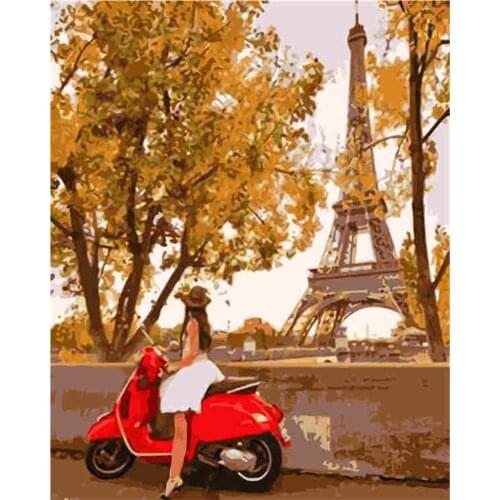 DIY Painting By Numbers Modern Wall Art Picture Acrylic Coloring City Paint On Canvas For Home Decors ArtworkLate Autumn Leaves