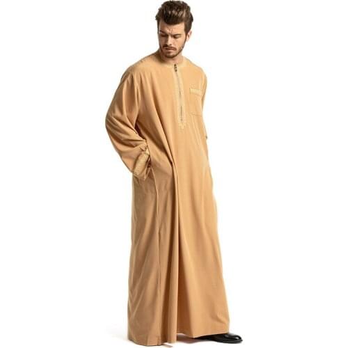 Full length embroidery Muslim robes men fashion dubai islamic plus size great quality abayas prayer service clothing wq1651
