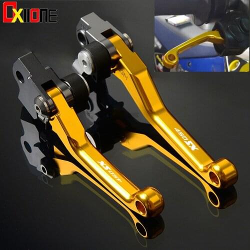 For 450 SMR/SMS 2004-2007 2005 2006 450 SX/SX-F/SXS/SXS-F 2005-2008 2007 Motorcycle Pivot Brake Clutch Levers with logo