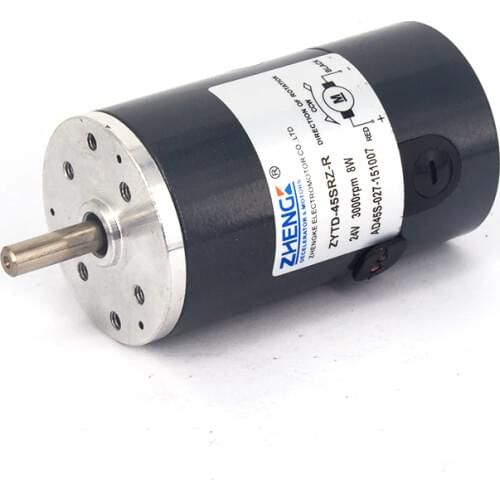 DC motor ZYTD-45SRZ-R 12V24V, powerful motor, all-metal, high torque, low noise
