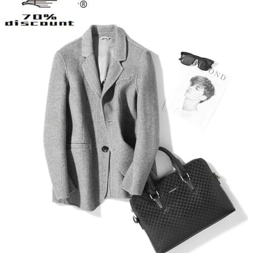 Double-sided Wool Coat Casual Short Suit Man Jacket Overcoat Mens Coats and Jackets Casaco Masculino HS-29-00828 KJ2493