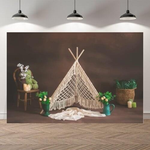 Neoback Photo Backdrops Tent Bohomia Princess Kids Party Poster New Baby Birthday Portrait Photographic Backgrounds Photocall
