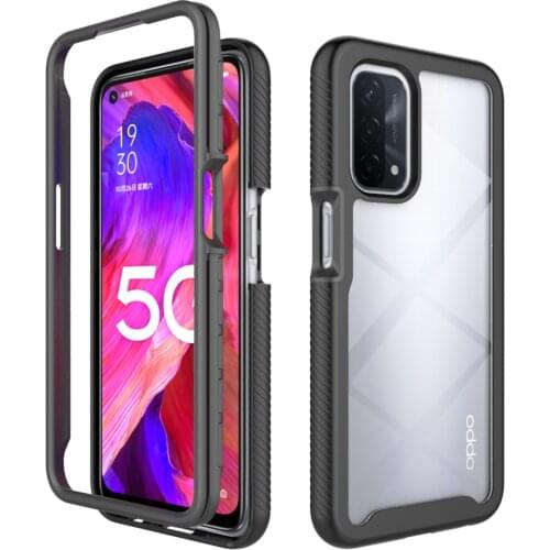 2 in 1 Hybrid Rugged Armor Shockproof Case For OPPO A54 A74 5G Soft TPU Bumper Hard PC Transparent Protective Back Cover Fundas