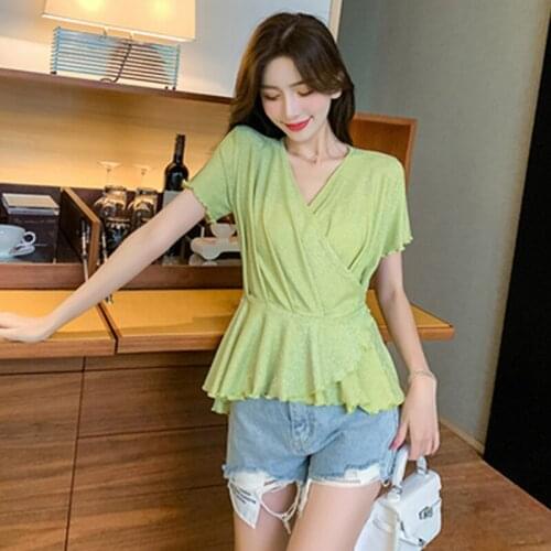 Женские шелковые футболки Itsyoung China At AliExpress