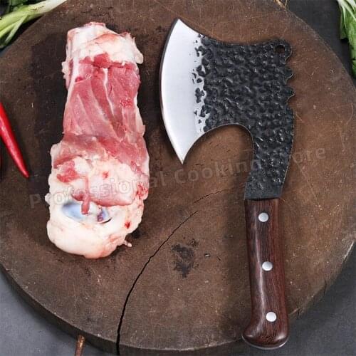 Forging hammer Cleaver Stranded axe knife Outdoor cooking knife Kitchen meat cleaver Household slicing knife Chopping knife