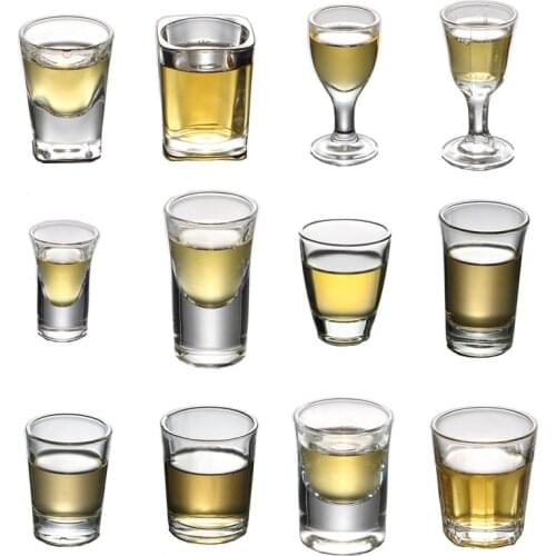 Small Crystal Shot Glass Cup Mini Whiskey Cup Spirits Wine Cup for Home Bar Party