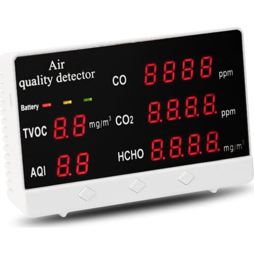 Multifunctional Digital Display High Accuracy CO CO2 HCHO TVOC Detector Air Quality Analyzer Monitor Air Quality Analyzer