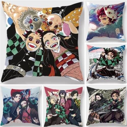 Demon Slayer Character Pillowcase Hugging Body Pillow cover Sofa throw Pillow waifu Otaku Pilow Japanese Anime Game Dakimakura