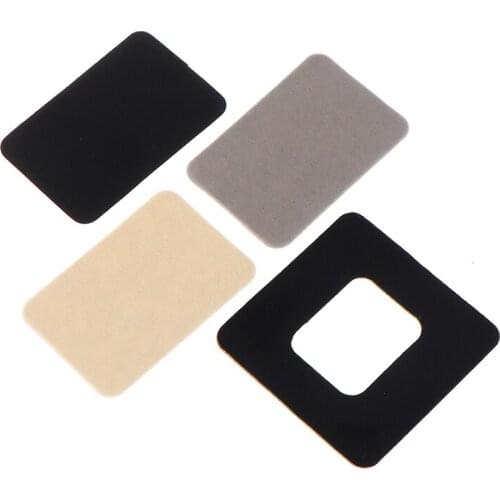 New 2Pcs/Set Black Auto Car Safety Belt Buckle Anti-collision Sticker Pads Anti Noise Quite Lock Clip Protector