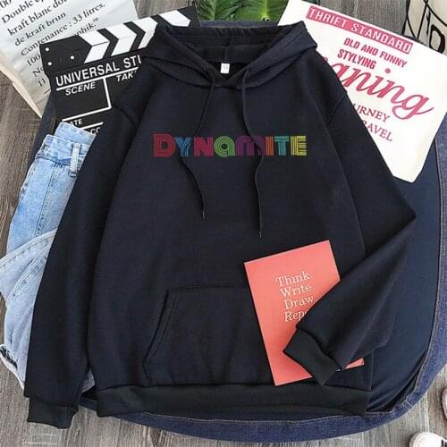 Hot Kpop Ullzang Street wear Letter Dynamite hoodie Harajuku pullover Women Oversize Casual Female Tops 90s Sexy Mujer Clothes