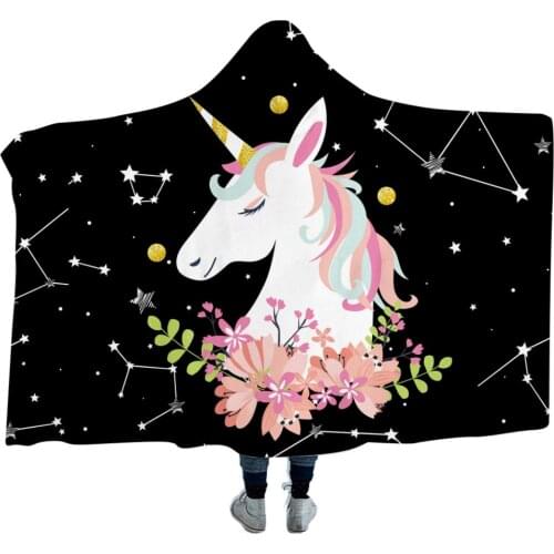 Unicorn Blanket Cartoon Animals Wearable Blanket For Kids Adults Blanket Picnic Airplane Throw Blanket Home Textile Blanket
