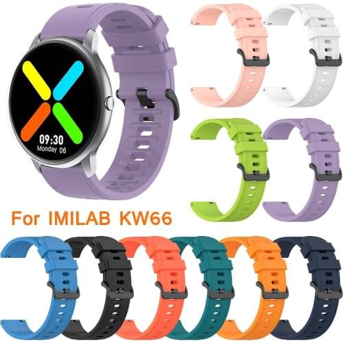 Wrist Band For Xiaomi IMILAB KW66 Soft Silicone Strap Adjustable Bracelet Belt Smart Watch Accessories Sport Replacement Band