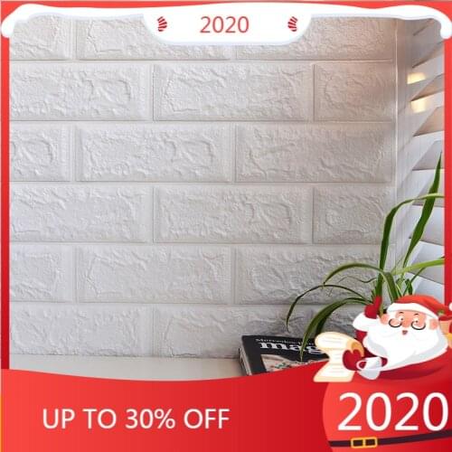 DIY Self Adhensive 3D Brick Wall Stickers Living Room Decor Foam Waterproof Wall Covering Wallpaper For TV Background Kids Room
