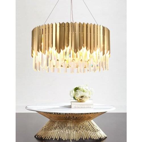 Northern Europe Post modern Living room Wind chimes prototype room Crystal Chandlier American Large Living Room Dining Lighting