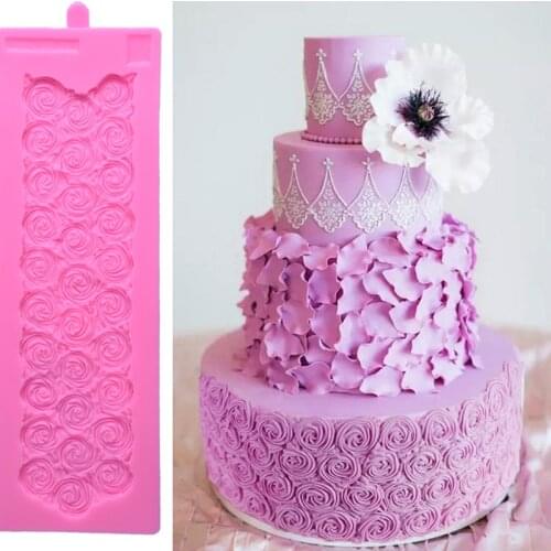 Rose Flowers Shaped Fondant Silicone Mold Craft Chocolate Baking Mold Cake Decorating Tools kitchen Pastry Mould Tool Cake Molds