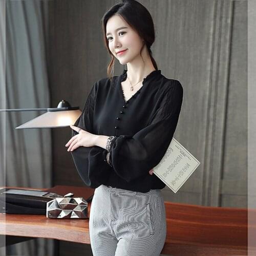 TaoYione Black Blouses