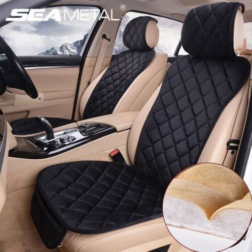 Seametal Car Seat Covers Mat Universal Warm Plush Automobiles Seat Covers Protector Cars Seats Cushion Auto Interior Accessories