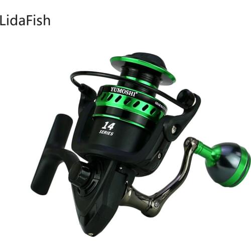 Right/Left Exchange Spinning Reel Metal Spool 8KG Drag Power 5.2:1 4.7:1Gear Ratio Saltwater Freshwater Fishing Reel