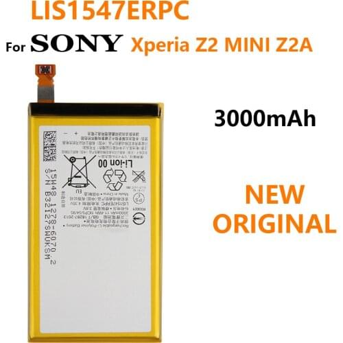 100% genuine Replacement Battery LIS1547ERPC For SONY Xperia Z2 Compact Z2A Z2 MINI ZL2 SOL25 D6563 Z2MINI 3000mAh batteria