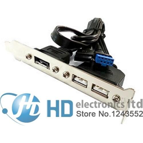 2 Port Motherboard USB 2.0 Header Bracket Extension Adapter Cable &1 Port Motherboard ESATA Header Bracket