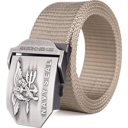 2018 Navy Seal Mens Automatic Buckle Belt Practical Tactical Military Nylon Canvas Waist Belt Waistband tactical belt