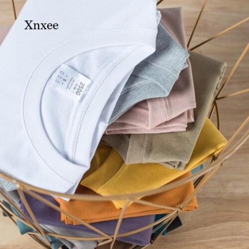 2021 Unisex Cotton Solid o Neck t Shirt Men Short Sleeve Slim Fashion Loose Tops Women Casual Blouse All-Match Couples Clothing