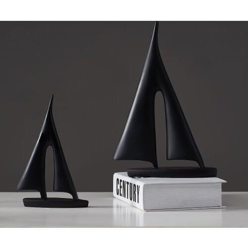 Home furnishing sailing resin decorative sculpture for living room office room decoration accessories Nordic retro simple gifts