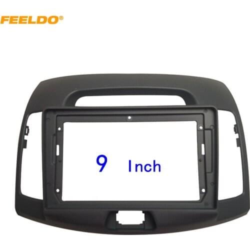 FEELDO Car 9 Inch Audio Face Plate Fascia Frame For Hyundai Elantra Avante 2Din Big Screen Radio Stereo Panel Dash Mount Frame