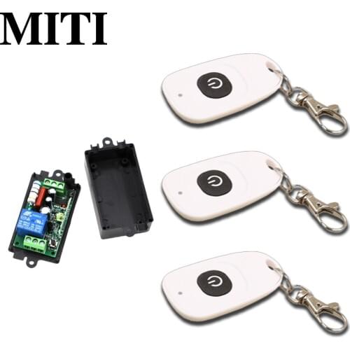 2017 New AC110V 220V Wireless Remote Control Switch with Manual Button 1Receiver +3Transmitter White Color