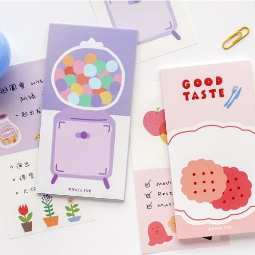 24 Sheets Cute Cartoon Memo Pad Girl Planner DIY Notepad Paper Sticky Notes Escolar Papelaria Kids Gift