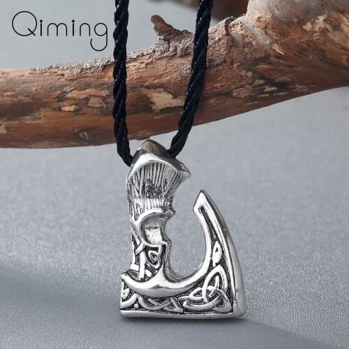 Big Axe Pendant Ethnic Necklace For Women Men Gift Viking Celtic Axe Peruns Axe Slavic Viking Jewelry Solid Bronze
