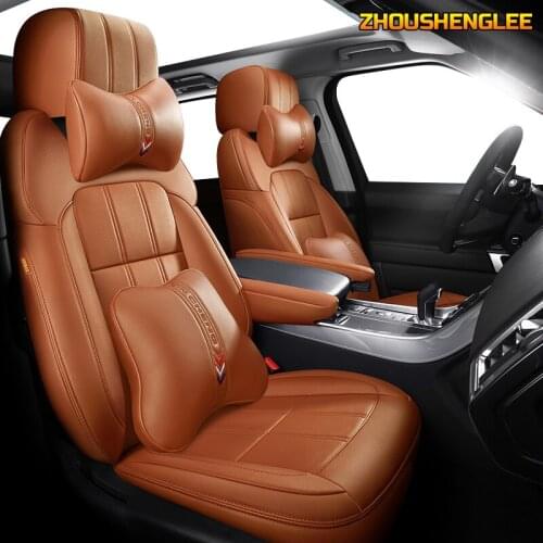 ZHOUSHENGLEE Custom Leather car seat covers For BMW 3/4 Series E46 E90 E91 E92 E93 F30 F31 F34 F35 G20 G21 F32 F33 F36 car seats