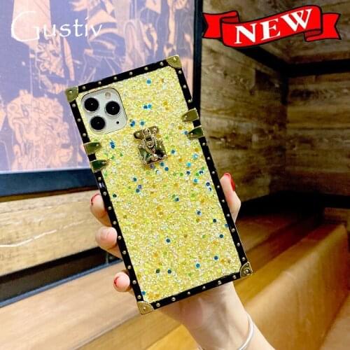 Mate 30 Luxury Square Case For Huawei P20 P30 P40 Lite Nove 3i 4e 4 5 6 20 20x Pro Shiny Noctilucent Back Cover Phone Case