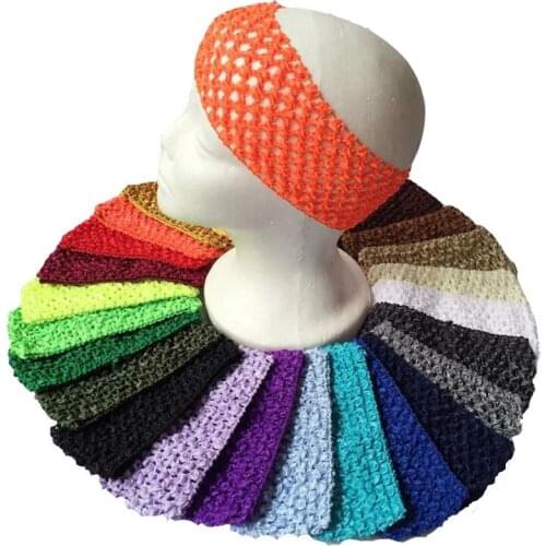 Hot Sale 27colors Cute Crochet Headbands Hair Head Band Bow Kid Hair Accessories