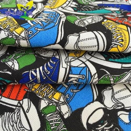 1 yards / DIY handmade fabric printed canvas canvas bag backpack pocket pillow cushion sofa table cloth curtain