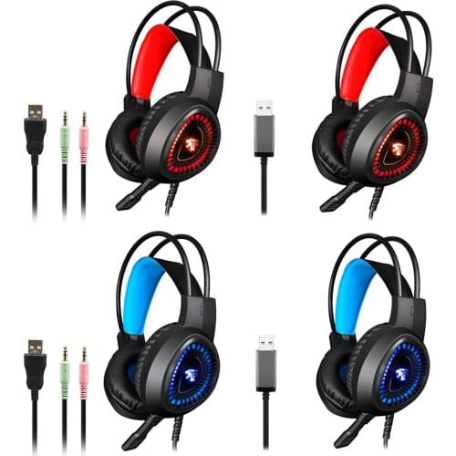 Gaming Headphone V1000 Headset With Deep Bass Game Headphones With Microphone For Laptop Gamer 7.1 USB Channel Surround Sound