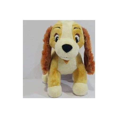 Original Disney Movie Lady And The Tramp Cartoon Cute Lady Dog Plush Stuffed Toy Dolls 33cm Kawaii Kids Christmas Gift